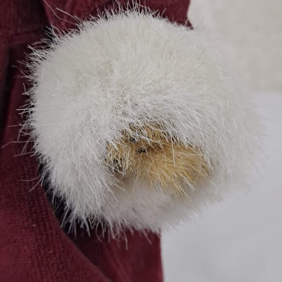 Boyds Bear The Archive Series 1990-1998 Vintage Red Velvet Coat Faux Fur w/Stand - Picture 5 of 14